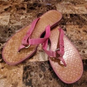 Beautiful authentic coach flip flops